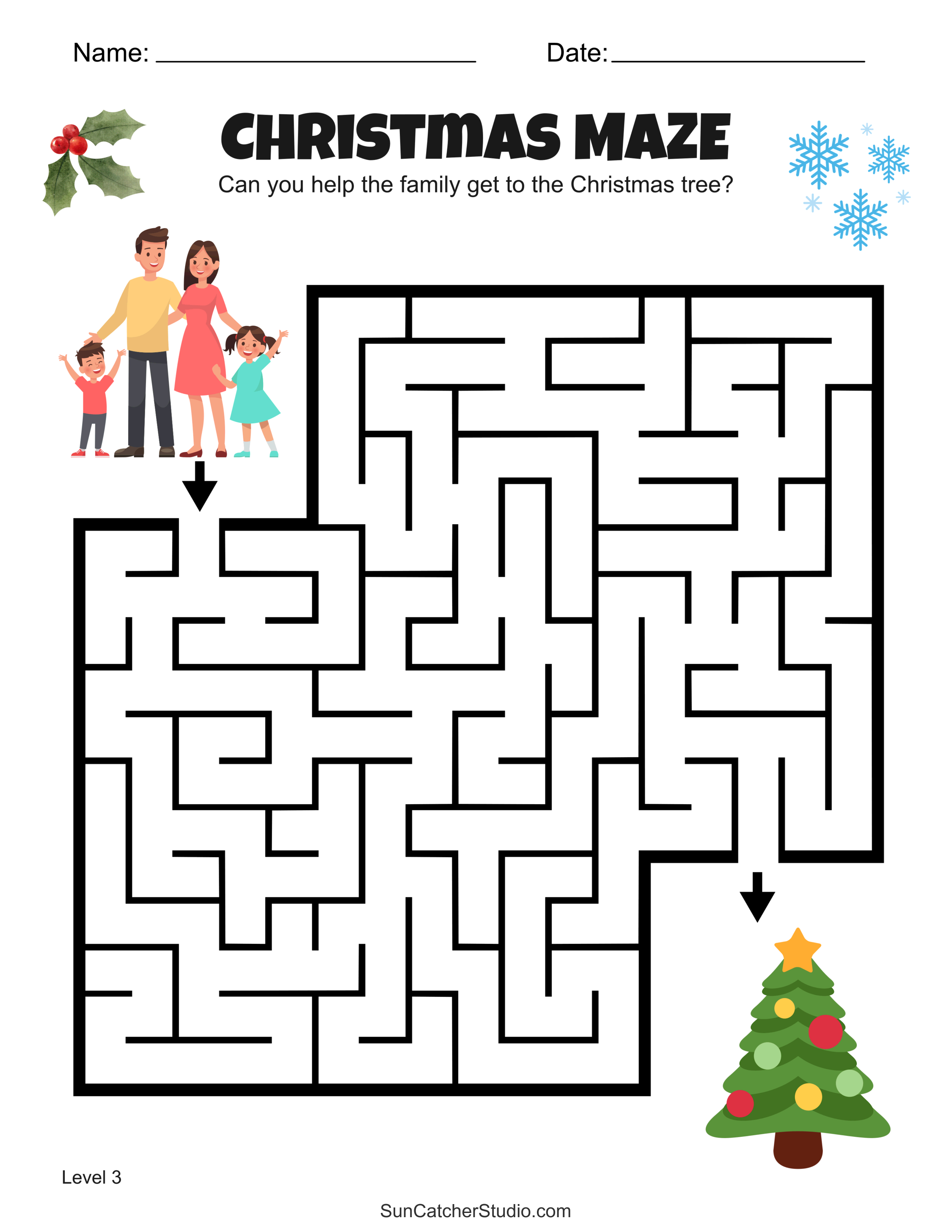 free printable christmas maze worksheets and puzzles – free